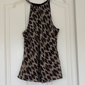 Ann Taylor Animal Print Halter Top Size 12